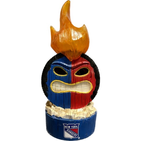New York Rangers Statue Lit Team Puck TIKI Lawn Patio Outdoor NEW IN BOX - Picture 1 of 5